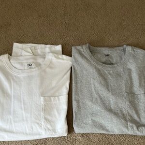 BP White and Gray Pocket Tees